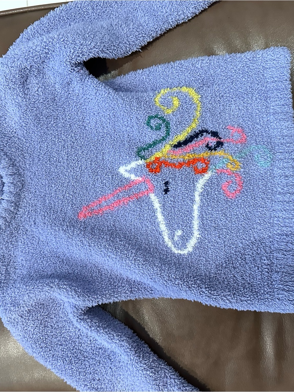 Hanna Andersson Lavender Cozy Unicorn Crewneck Set
